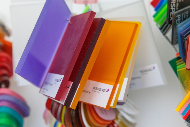 Plexiglas Muster verschiedene Farben